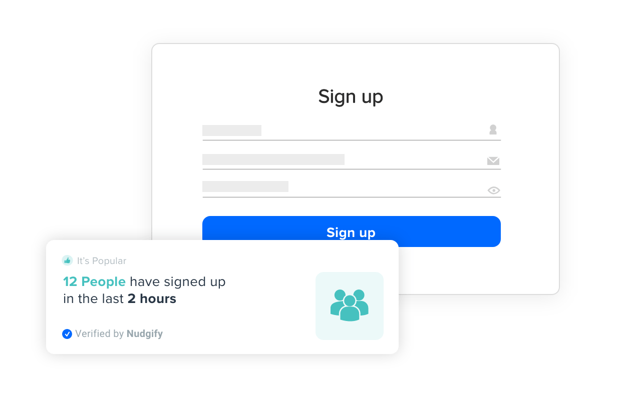 increase sign ups nudgify