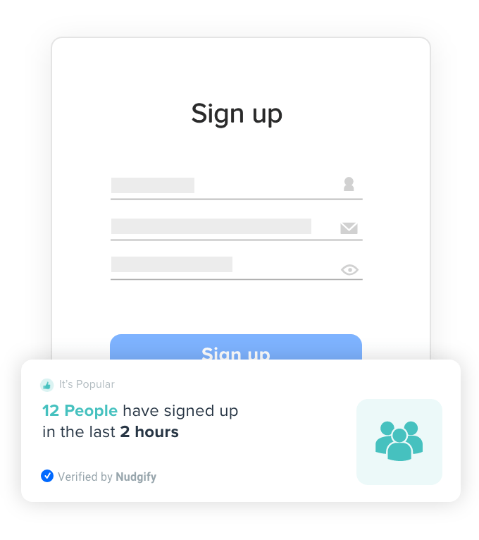 increase sign ups nudgify