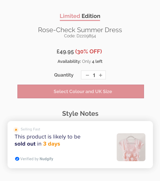 low stock fomo app