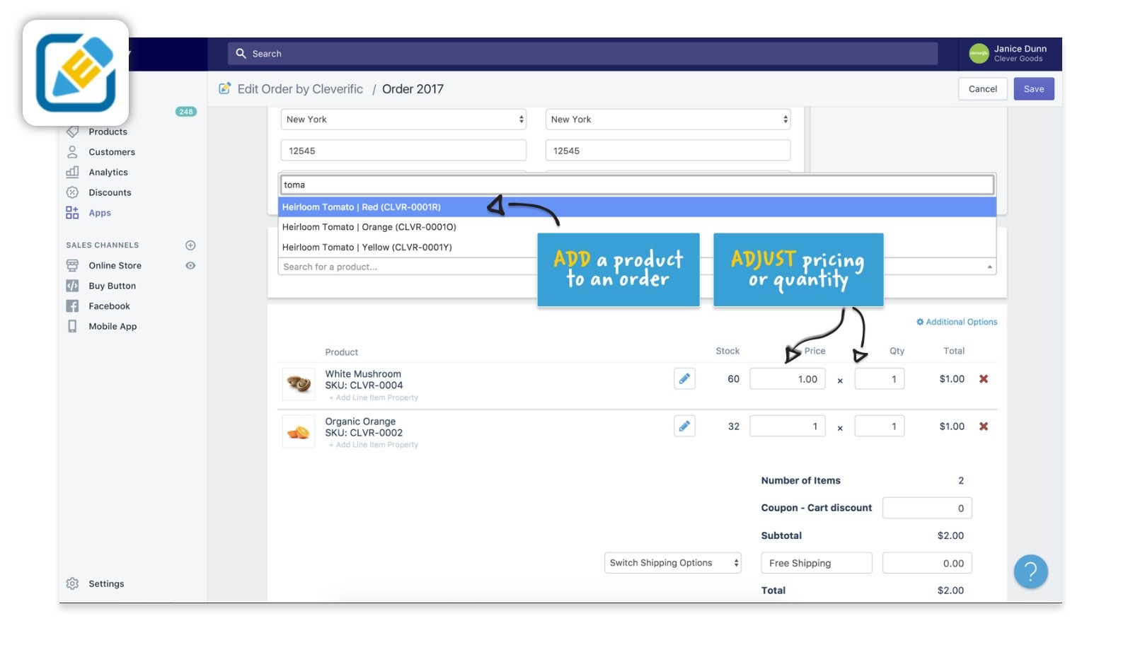 order editing shopify