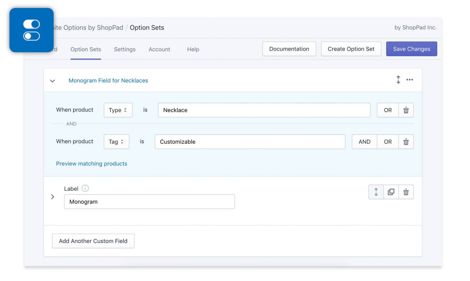 product options plugin