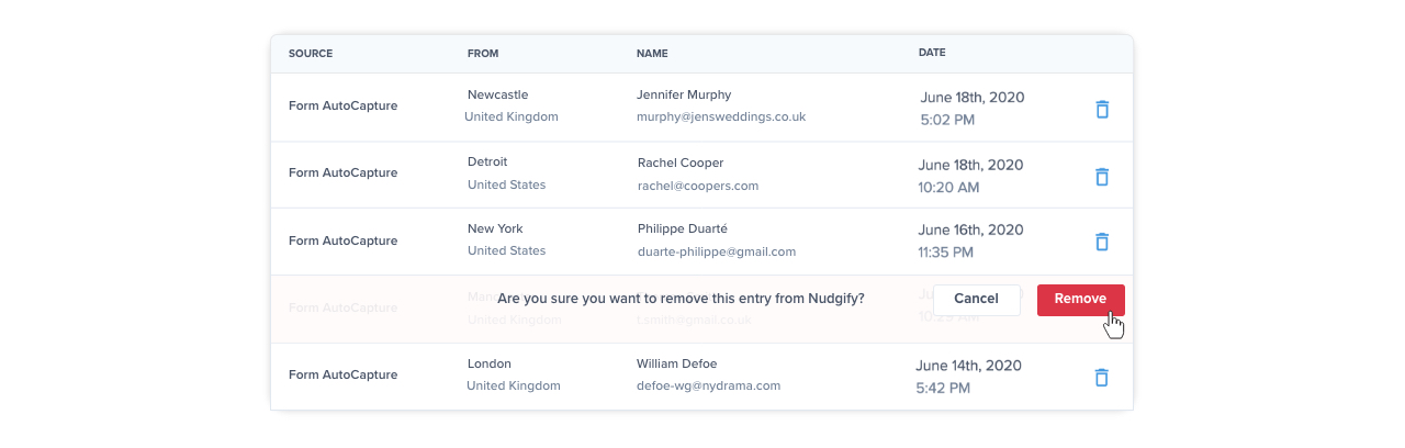 social proof data feed
