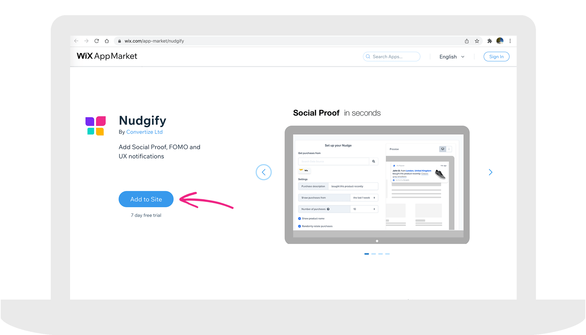 wix social proof