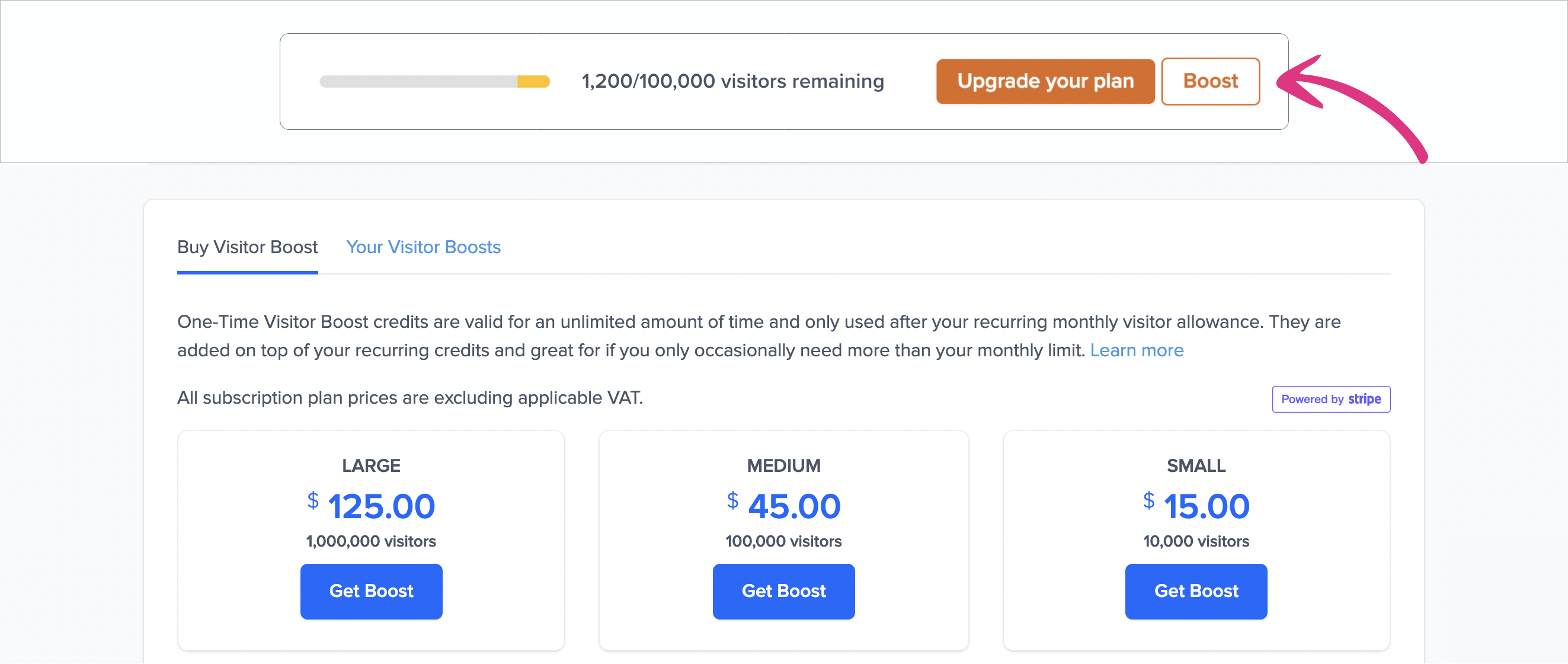 visitor boost