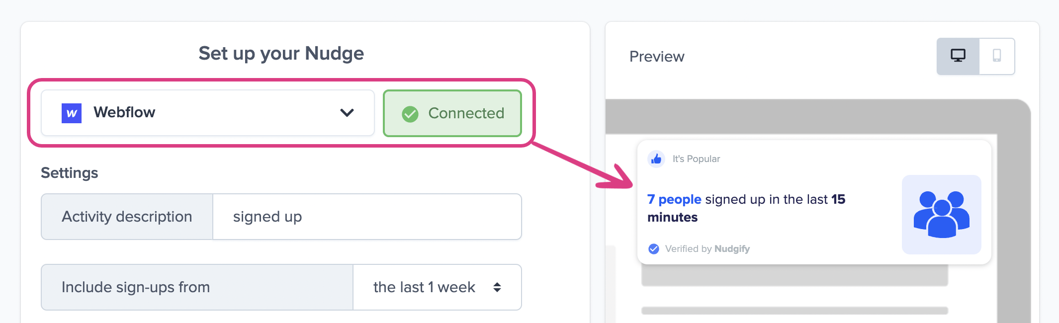 webflow social proof
